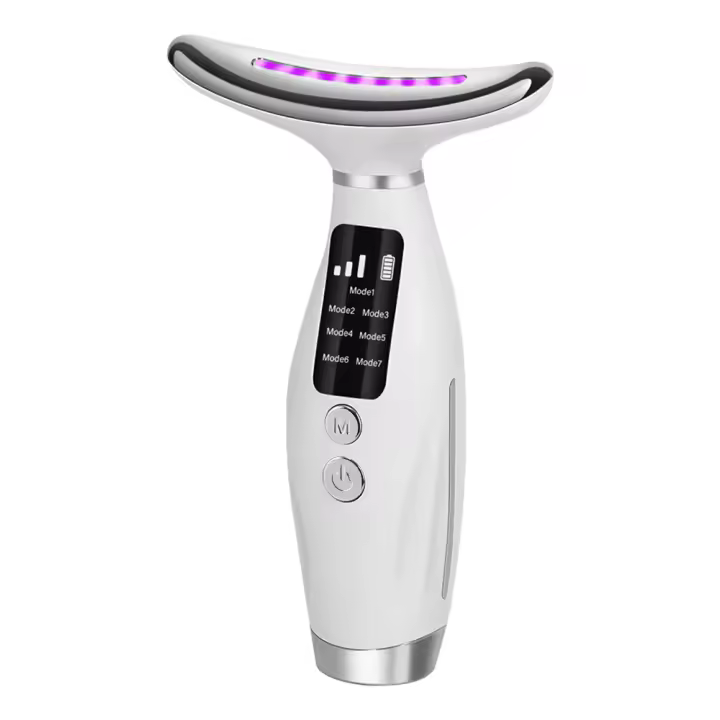 Dispositivo De Belleza Para Cuello Y Rostro Con 7 Colores De Luz LED Masaje Vibration Elevación Facial 7 Modos 3 Niveles Uso Doméstico - 1