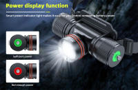Linterna Frontal Para Natación IPX8 Con Láser Y LED Luz Blanca Submarina Para Exteriores Camping Senderismo Batería 18650 - details 2