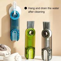 Cepillo De Limpieza 3 En 1 Para Botellas Y Tazas Con Bola De Acero Flexible Cepillo Para Agujeros De Tiras Y Cubiertas De Botella Herramienta De Limpieza Ecológica Multifuncional - details 2