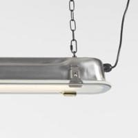 ORION91 Lámpara Colgante LED Industrial XL Color Plata 130 x 14 cm largo cadena 180 cm - SpazioLuzio - details 1