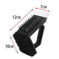 DESEOS Cepillo barbacoa 3 en 1 | Cepillo, rascador y esponja barbacoa | Cepillo de cerdas de alambre | Multiusos | Ideal para todo tipo de barbacoas - details 1