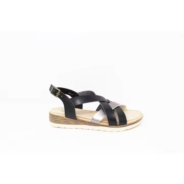 Sandalia Casual de Tiras Bicolor NIKO AMORE – Plantilla de Gel y Hebilla Ajustable - 1