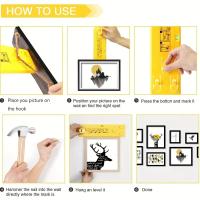 Marco De Fotografía Con Nivel Herramienta De Colgado Para Pared Kit De Colgador De Fácil Uso Para Relojes/Mirrors/Galleries/Obras De Arte/Fotos - details 4