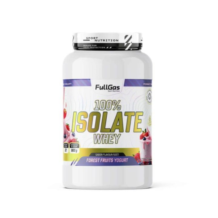 FULLGAS -100% ISOLATE WHEY * 900g - * Materia prima Lacprodan SP-9225 (Arla Foods). Libre de gluten. Varios Sabores