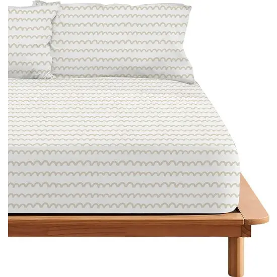 BL BELUM  Bajera Vitoria Beig 100% algodón, bajera 175 hilos - Bajera Extrasuave, confortable y 100% MADE IN SPAIN - 1