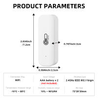 Sensor De Temperatura Y Humedad WiFi Tuya Blanco Para Casa Inteligente Batería Poderada Monitoreo Por APP Alexa Google - details 10