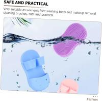 piezas de jabón exfoliante facial, cepillo limpiador facial para puntos negros, cepillo limpiador facial, cepillo de gel de sílice para lavado facial, cepillo facial multicolor - details 4