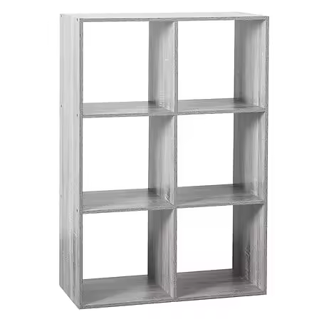 ESTANTERÍA GRIS CON 6 COMPARTIMENTOS MIX N,MODUL MARCA JJA - 1