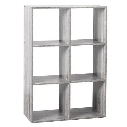 ESTANTERÍA GRIS CON 6 COMPARTIMENTOS MIX N,MODUL MARCA JJA - 1