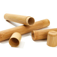 Estuche De Dientes De Bambú Natural Para Adultos Accesorios De Cepillo De Dientes Ecológico Y Hecho a Mano Tamaño 21 Cm - details 2