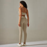 Conjunto De Leggings De Yoga Para Mujer Ropa Deportiva De Gimnasio Conjunto De Leggings Y Sujetador De Cintura Alta Sin Costuras Transpirable Y Anti-Pelusa - details 3