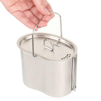 Juego De Cocina Para Camping Con Taza De Acero Inoxidable Y Olla Colgante Para Estufa De Madera Para Supervivencia Al Aire Libre Senderismo Picnic - details 9