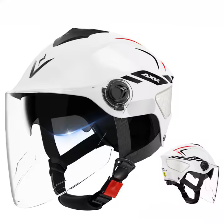 Casco Eléctrico Para Coche Y Motocicleta Verano Con Pantalla Solar Y Luz Universal Para Hombres Y Mujeres Diseño Lindo Y Práctico - 1