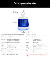 Lámpara Portátil Con Control Remoto Y Luz UV Para Eliminar Mosquitos Resistente Al Agua LED Para Exteriores Y Camping - details 4