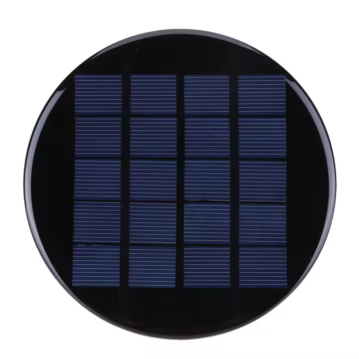 Panel De Carga Solar Mini Redondo 1.1W 5V Celula Epoxy Para Batería Y Teléfonos Potencia De Carga Solar Para Juguetes/Luz 3.7-5V - 1