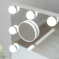 Flamingueo Espejo Maquillaje con Luz Espejo Tocador 15 Bombillas Tocador de Maquillaje con Luz 3 Modos Base Ovalada Espejo con Luz Puerto USB - details 3