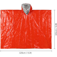 Poncho de emergencia, Ligero, reflectante, resistente al calor, impermeable, para Emergencias, Lluvia, Actividades al Aire Libre, Cámara. - details 3