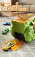 Juguete De Camión Tyrannosaurus Con Dinosaurio Alimentador Y Almacenamiento Deformable Con Coche De Carreras De Aleación Juguete De Transporte Plegable Para Niños - details 3