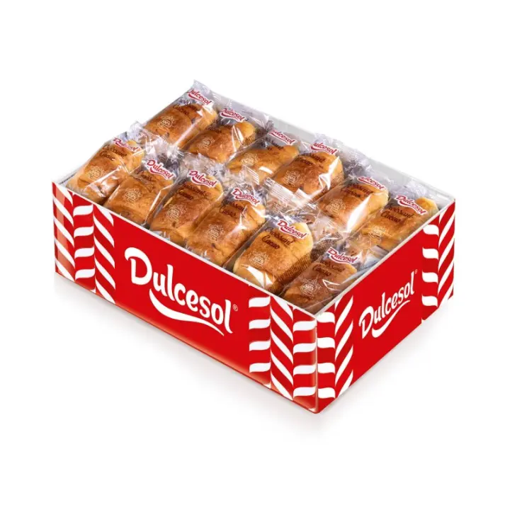 Croissant Relleno Cacao Dulcesol - 35 Croissants Rellenos de Chocolate - Envueltos de forma Individual - Caja 1,6 Kg. - 1