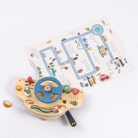 Juguete Educativo Montessori Volante De Coche De Madera Con Multifunciones Para Bebés Juego De Tablero Ocupado Regalo Para Niños Desarrollo Sensorial Tema De Transporte - details 14