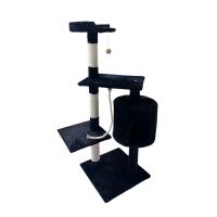 COTTECOTA-Árbol rascador para Gatos Altura 115*40cm Árbol para Gatos Gris Torre Arbol de Escalada de Múltiples Niveles con Cueva Espaciosa Postes Rascadores de Sisal CT - details 7