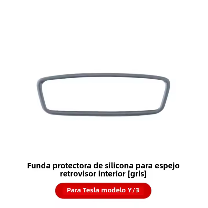 Protector De Espejo Retrovisor Para Tesla Model Y Funda De Silicona Antideslizante Decorativa Accesorio Para Coche - 1