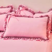 Funda De Almohada Estilo Princesa Coreana Con Volante Grande Para Niñas Decoración De Dormitorio En Algodón Suave 48x74cm - details 12