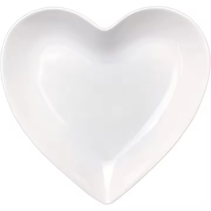 Plato de cerámica en forma de corazón para cena, ensalada, postre y fruta (22,8 cm) - 1