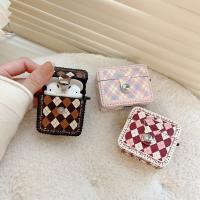 Funda Protectora Para AirPods 1/2/3/Pro/Pro2 Con Patrón De Diamante Cubierta De Cuero Accesorio Para Auriculares - details 2
