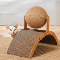 Juguete Para Gato Vertical Arco De Uñas Resistente Al Desgaste Y No Esmerilante Divertido Juguete Para Perros Y Gatos Hecho De Madera De Pino - details 0