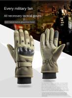 Guantes Tácticos De Invierno Para Motocicleta Caza Esquí Deportes Protección Mano Unisex Nylon Y Algodón Guantes Con Dedos Separados - details 6