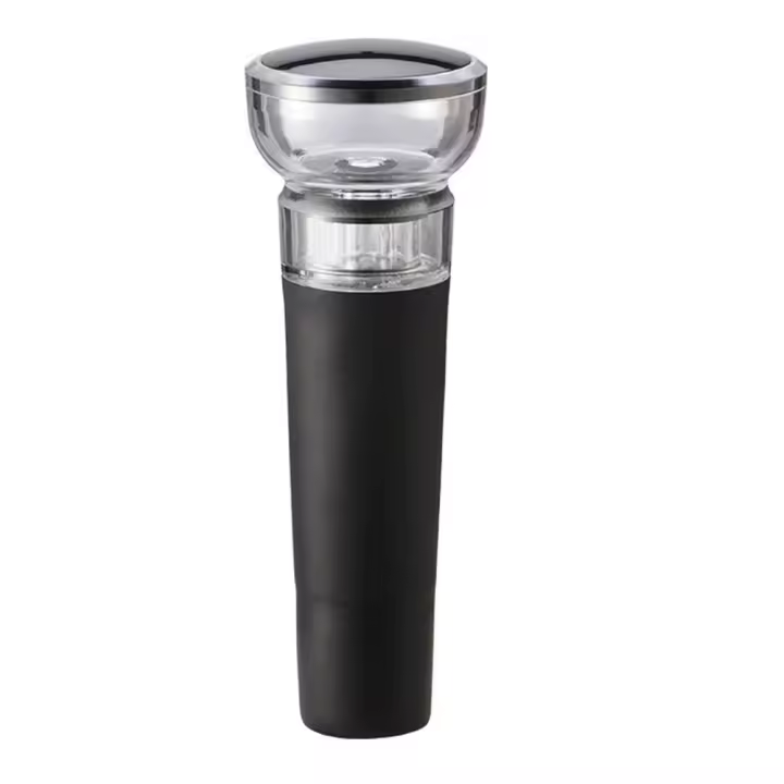 JJYY Preservador De Vino Plug De Tapa De Goma Negro Con Bomba De Vácuo Para Botellas Herramientas De Cocina Y Barra Manual Pulido Tipo De Cierre - 1