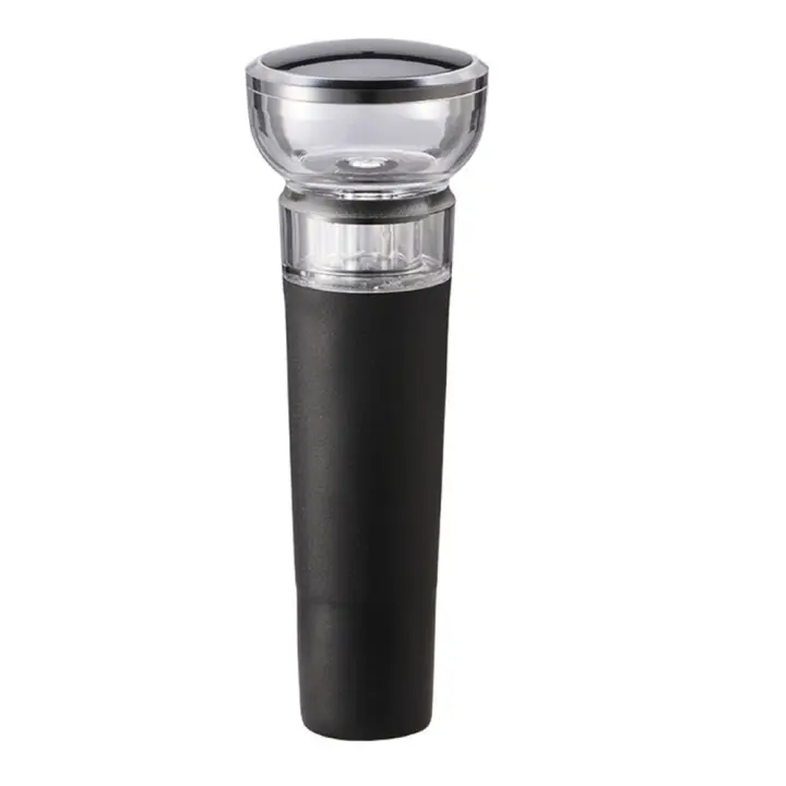 JJYY Preservador De Vino Plug De Tapa De Goma Negro Con Bomba De Vácuo Para Botellas Herramientas De Cocina Y Barra Manual Pulido Tipo De Cierre - 1