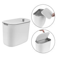 Bandeja De Cocina Montada En La Pared Con Papel Toalla Y Cesta De Basura Ecológica De 7L Con Tapa Contenedor De Residuos Para Encimera - details 5