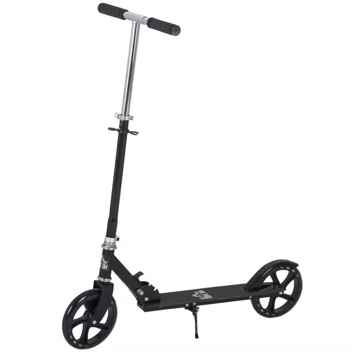 HOMCOM Patinete Plegable para Niños de 7-14 Años Scooter Infantil Manillar Ajustable en Altura de 4 Niveles con Freno 88x37x75-100 cm - 1