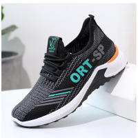 Zapatos deportivos casuales de suela blanda para hombre, zapatos individuales transpirables de malla tejida voladora, zapatos planos para correr - details 18