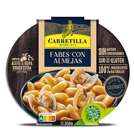 Carretilla Platos preparados, listos para consumir - Platos Gourmet: Fabes con Almejas - 5 unidades - 1