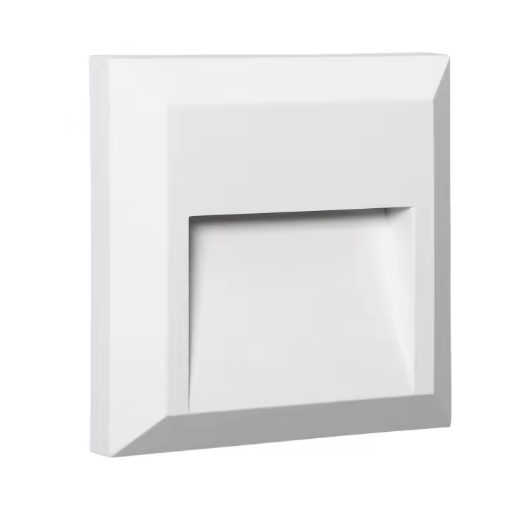Ledkia Baliza Exterior LED Superficie Pared Cuadrado Blanco Byron 2700K Blanco Cálido - 1