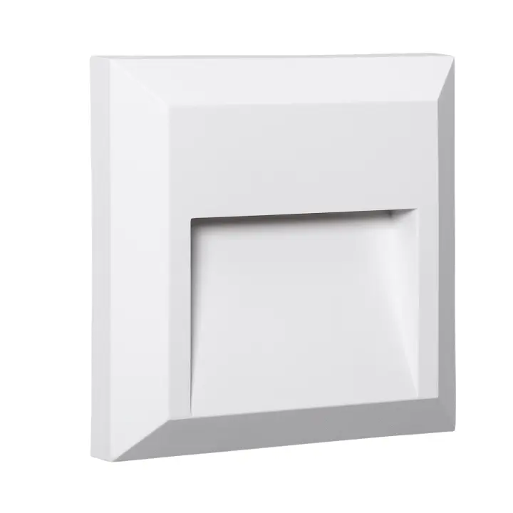 Ledkia Baliza Exterior LED Superficie Pared Cuadrado Blanco Byron 2700K Blanco Cálido - 1