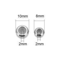 20pcs Bolas De Acero Inoxidable PVD No Desvanecimiento Gran Agujero Para DIY Collar Pulsera Joyería Suministros 8mm 10mm - details 0