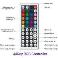 Tiras LED RGB Con Control Remoto Y APP Para Decoración De Habitaciones Y TV Modo 5050 Luz Cambiante Por 24 Teclas Bluetooth MD5050 - details 0