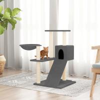 vidaXL Rascador para gatos con postes de sisal 82 cm Color Crema,  Gris claro,  Gris oscuro y mas - details 2