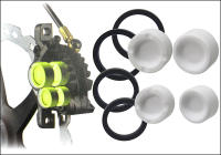 Pistón De Cerámica Para Freno De Disco De Bicicleta HEPPE Compatible Con SHIMANO M640 M810 M6120 M7120 M8020 M8120 M9120 Saint M820 4 Piezas Con Sellador Color Blanco - details 2