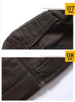 Chaqueta De Cuero Invierno Para Hombre Con Forro De Poliéster Caliente Estilo Motocicleta Con Bordado PU Multibolsillos Vintage Outwear Chaqueta De Viento De Otoño - details 10