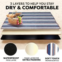 Mantel De Picnic Extra Grande Impermeable Y Antisandía Plegable Con Bolso De Mano Para Exterior Playa Camping Primavera Verano - details 3