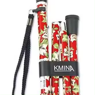Kmina Pro Baston Plegable Flores Rojo 1Ud - 1