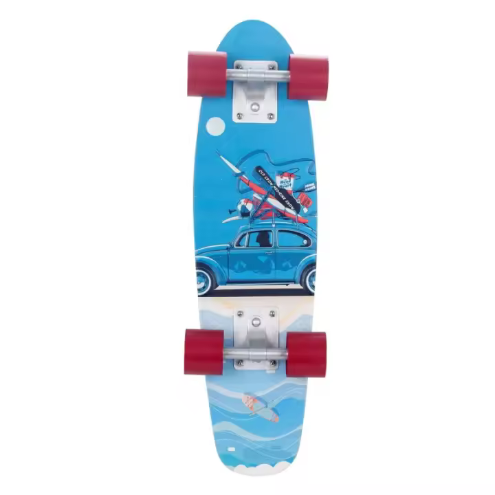 ORIGEN Home Decor Adorno Pared Skate Placas Metal | Placa de Metal Azul - 55x17x6cm 30322 - 1