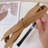 Diadema Antideslizante De Doble Capa Con Lazo Lateral Minimalista Y Moderna Para Mujer Diadema De Compresión Para El Cabello - details 4