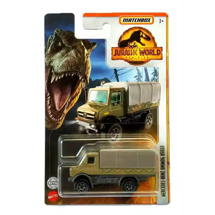MATCHBOX - Jurassic World Dominion - Mercedes Benz  - Metal fundido a presión - Coleccionable - Regalo Original - Edad recomendada para mayores de 3 años - 1