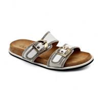 Emilie shoes, Sandalias Planas con Doble Hebilla y Detalle Brillante, Chanclas Cómodas con Tiras Ajustables y Plantilla Acolchada, Sandalias de Verano con Doble Cierre y Detalles en Glitter a España Elegante Hebilla - details 5
